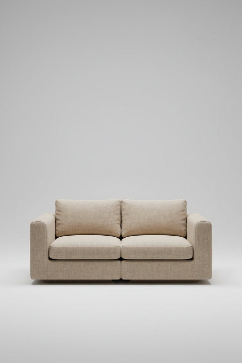 Modular Armless Seat Set in Sand Beige — Hero shot