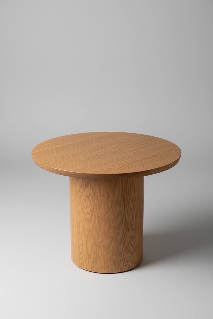 Side Accent Table in Coffee Oak — Top View