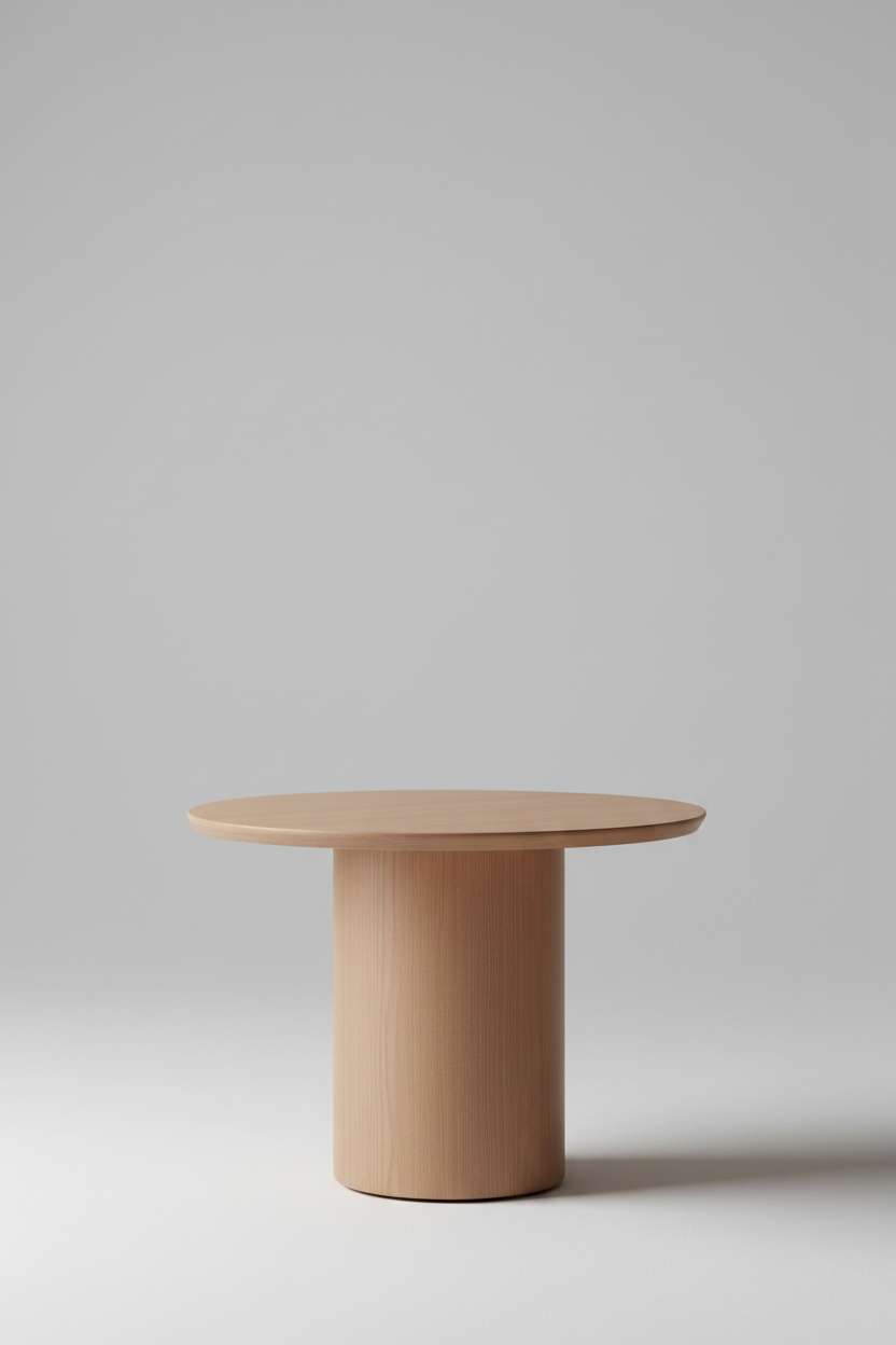 Side Accent Table in Soft Clay — Minimal Setup