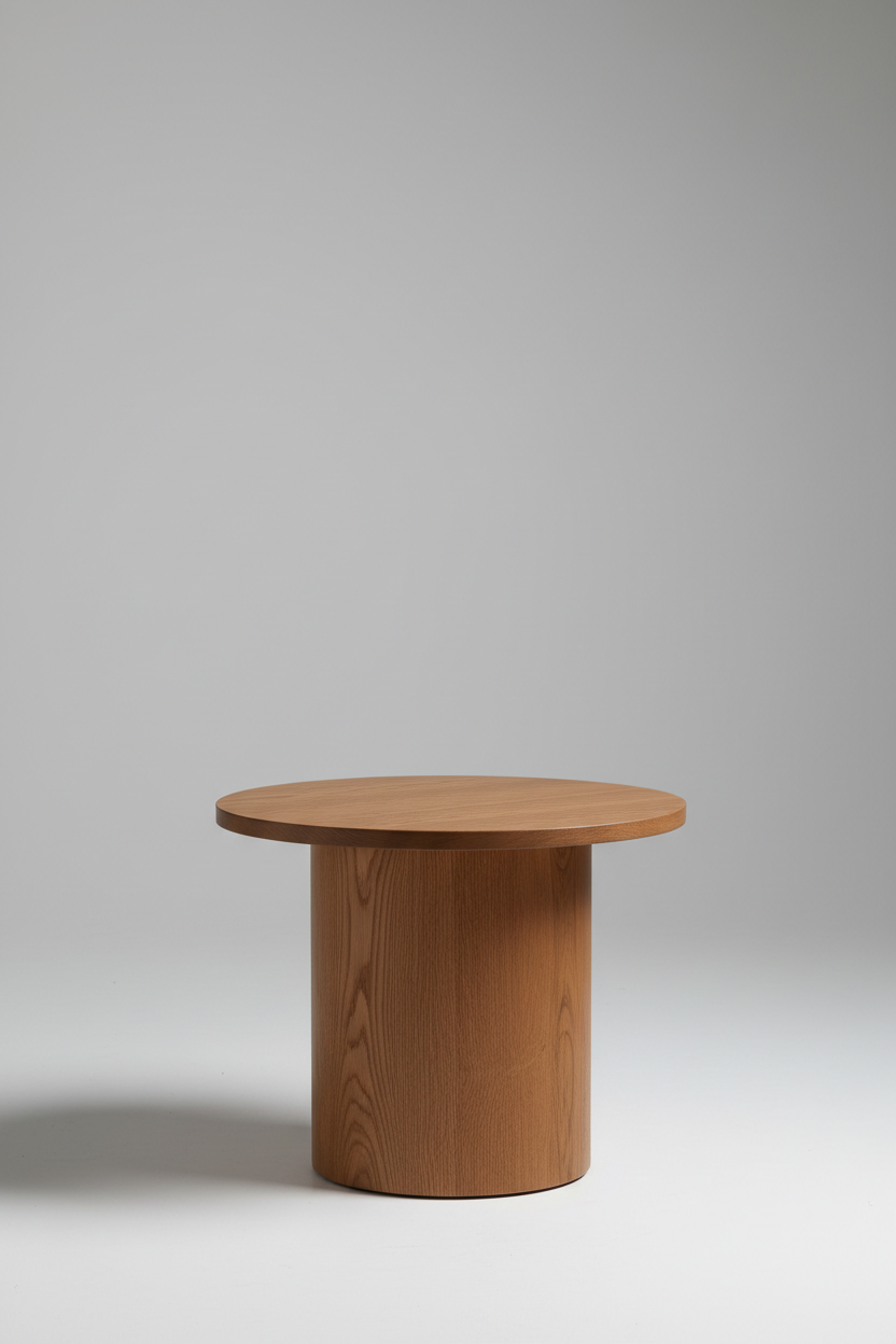 Side Accent Table in Coffee Oak — Angle View
