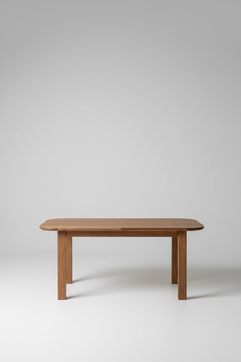 Rectangular Dining Table in Cocoa Oak — Angle View