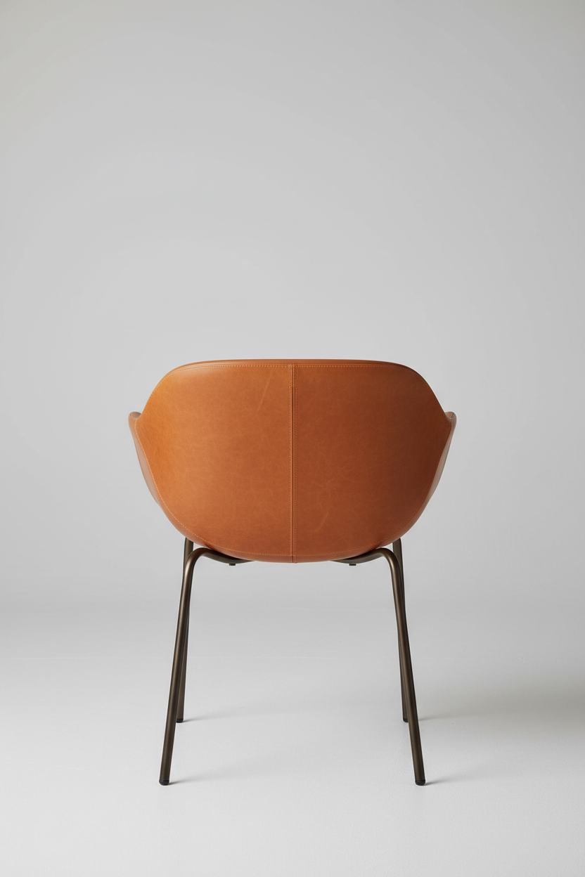Sculpt Dining Chair back view showing curved backrest