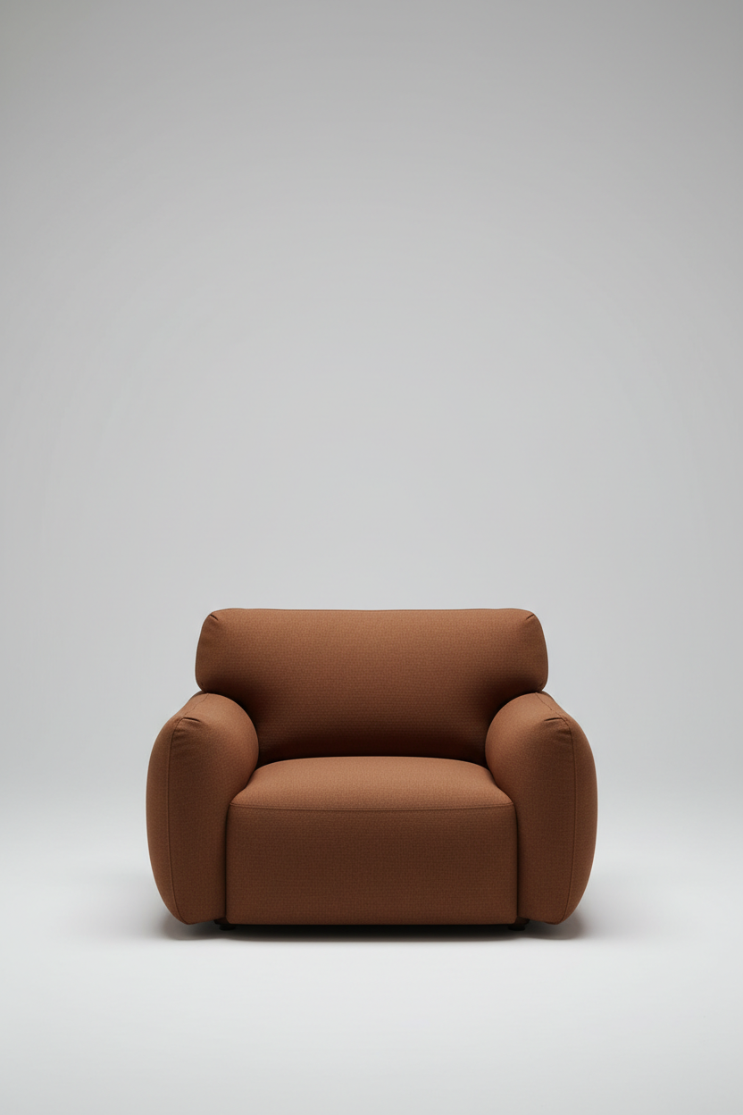 Modular Armless Seat Set in Cocoa Brown — Minimal setup