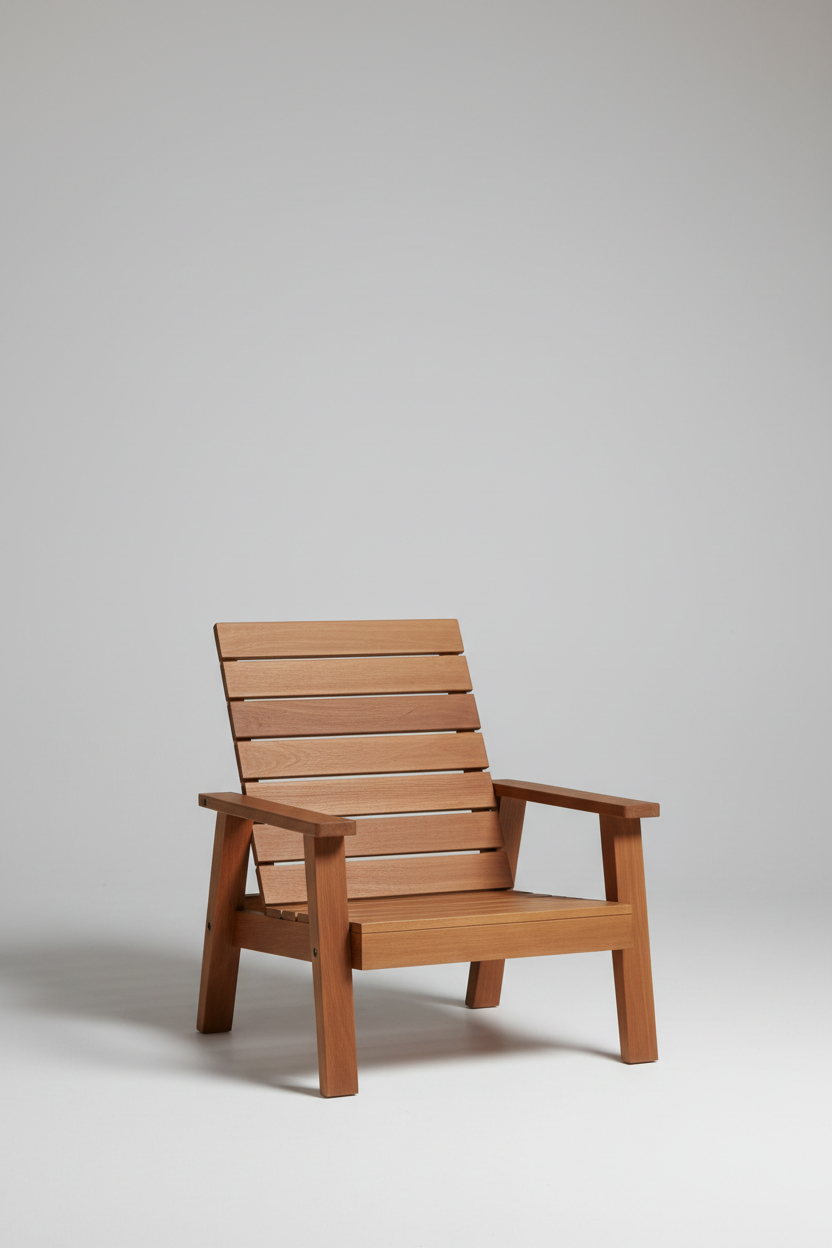 Wooden Lounge Chair in Cedar Brown — Styled terrace