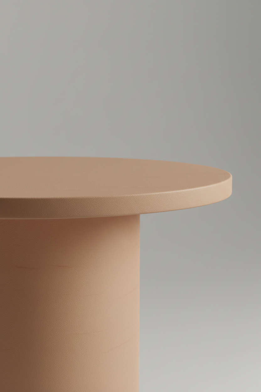 Side Accent Table in Soft Clay — Material Close-up