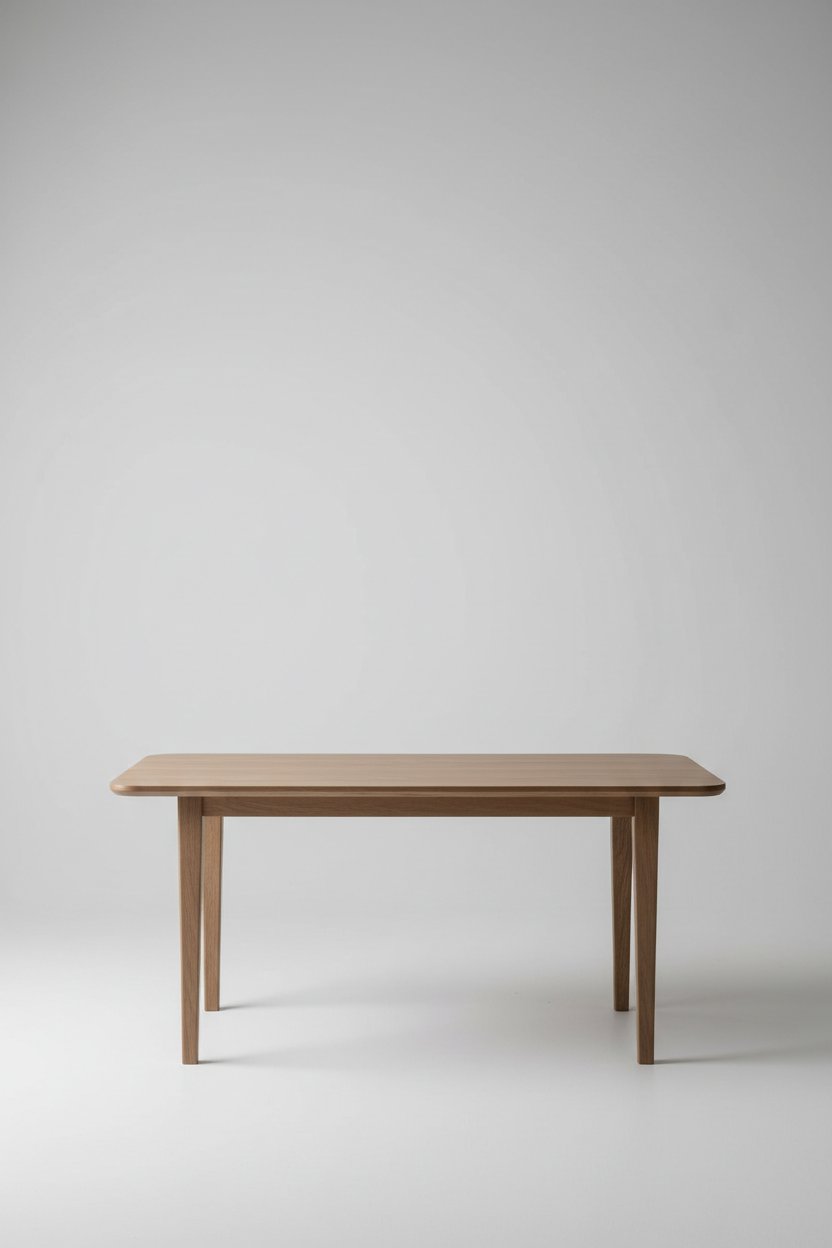 Rectangular Dining Table in Driftwood Beige — Hero