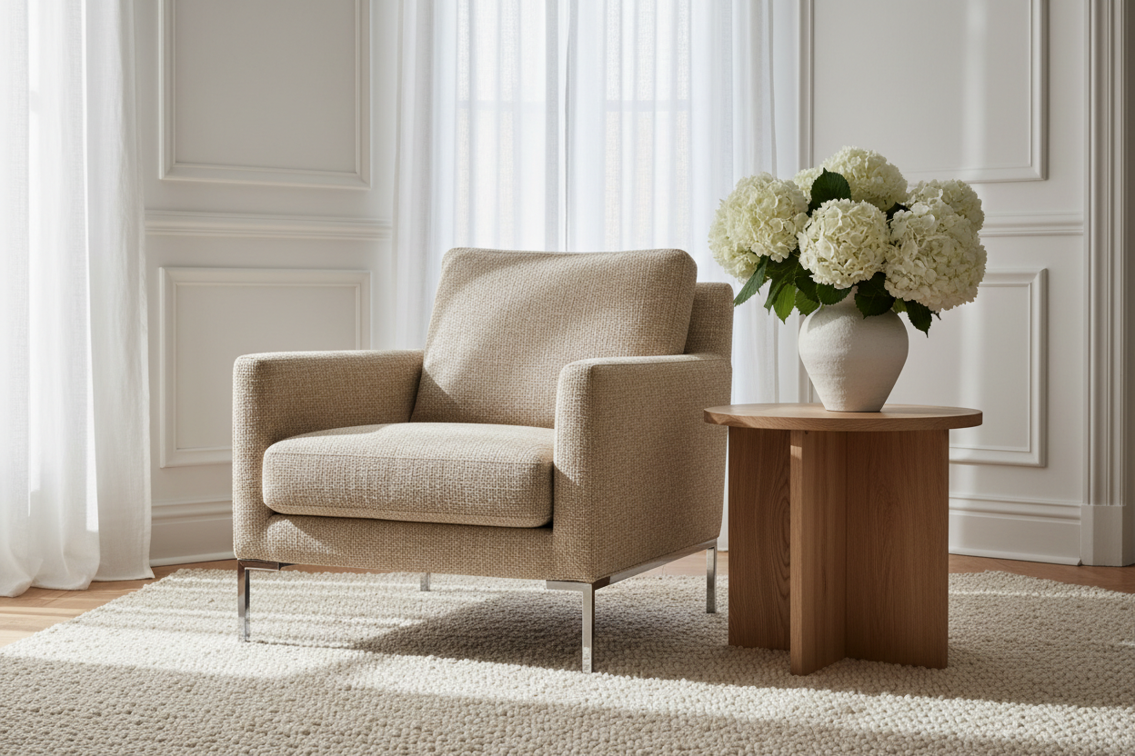 Luxury Minimalist Armchair Scene