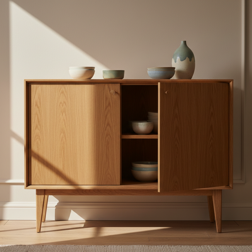Minimal Oak Cabinet